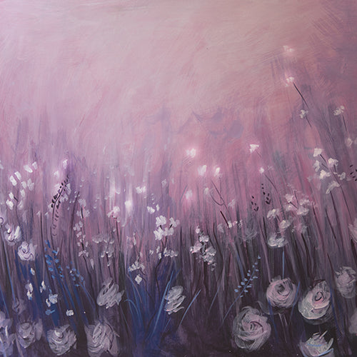 Purple Fields - 5 By 6- Fabric Printed Backdrop