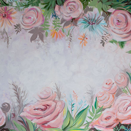Rentals - Rose Garden - Printed Baby Backdrops - 5 by 4 Feet
