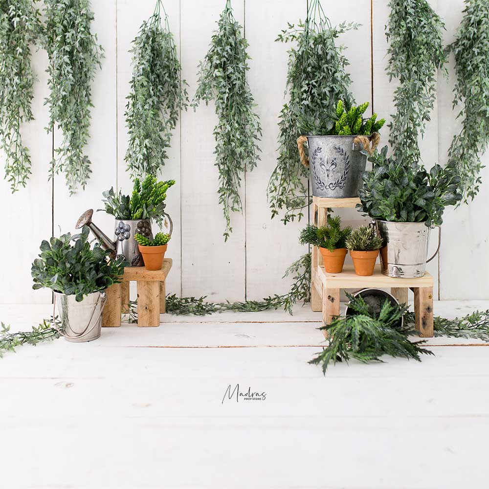 Rental -Spring Garden  - Printed Baby Backdrops - 5 by 7 feet - Fabric