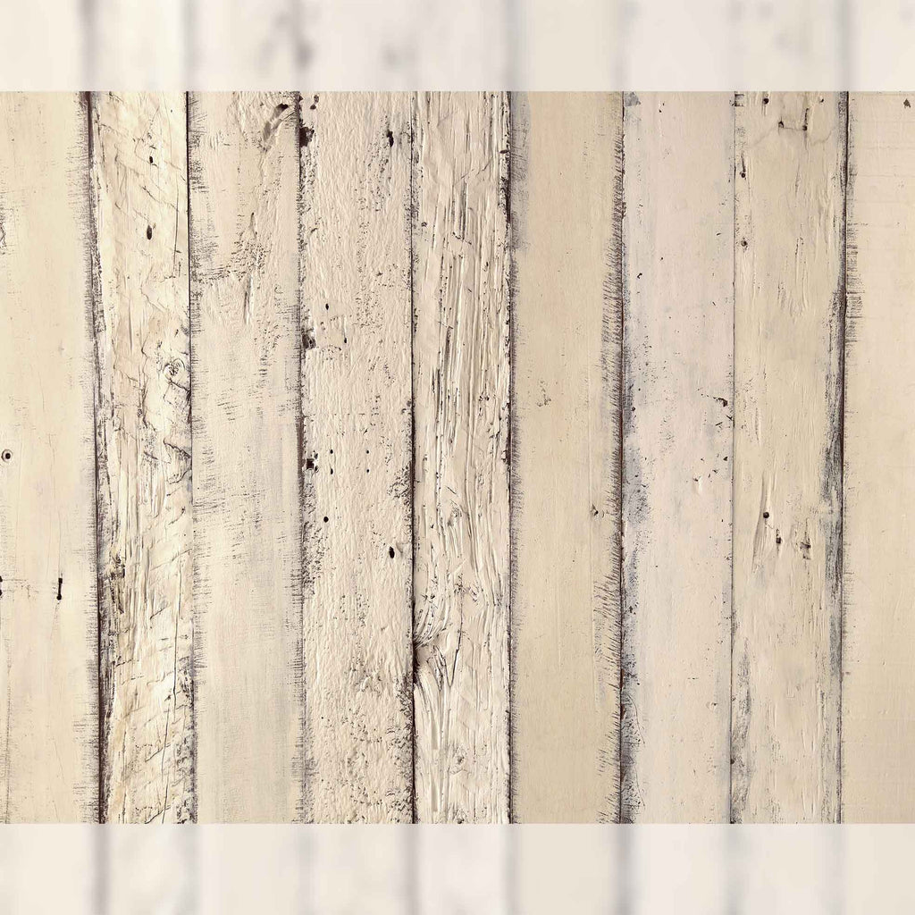 Rentals - Vintage Cream Wood - Printed Baby Backdrops - 5 by 6 feet