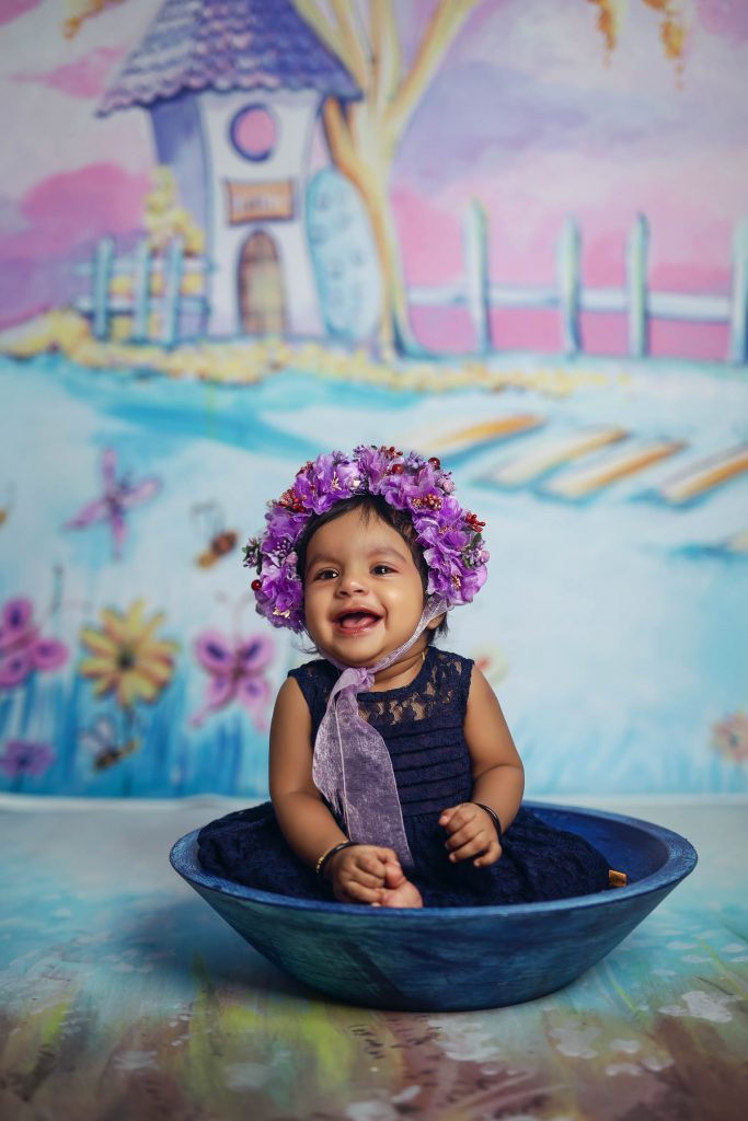 Rental - Miko in wonderland - Printed Baby Backdrops - 5 by 6 feet