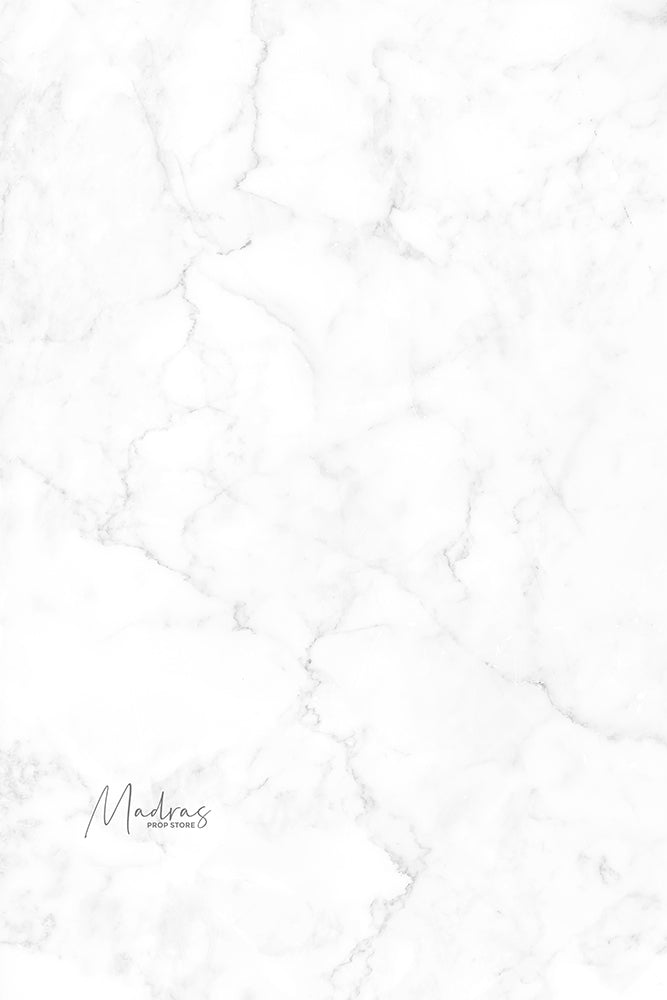 Rentals - White Marble -  Vinyl - Printed Food Backdrops- 2 By 3 Feet