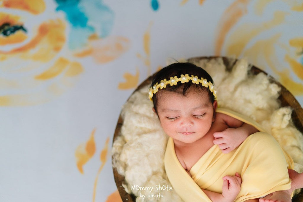 Rentals - Yellow Roses - Printed Baby Backdrops - 5 by 4 feet