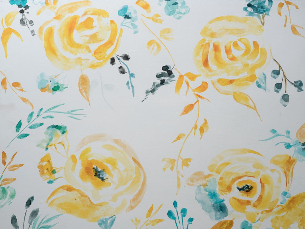 Rentals - Yellow Roses - Printed Baby Backdrops - 5 by 4 feet